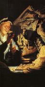 REMBRANDT Harmenszoon van Rijn The Moneychanger (detail) dry Germany oil painting reproduction